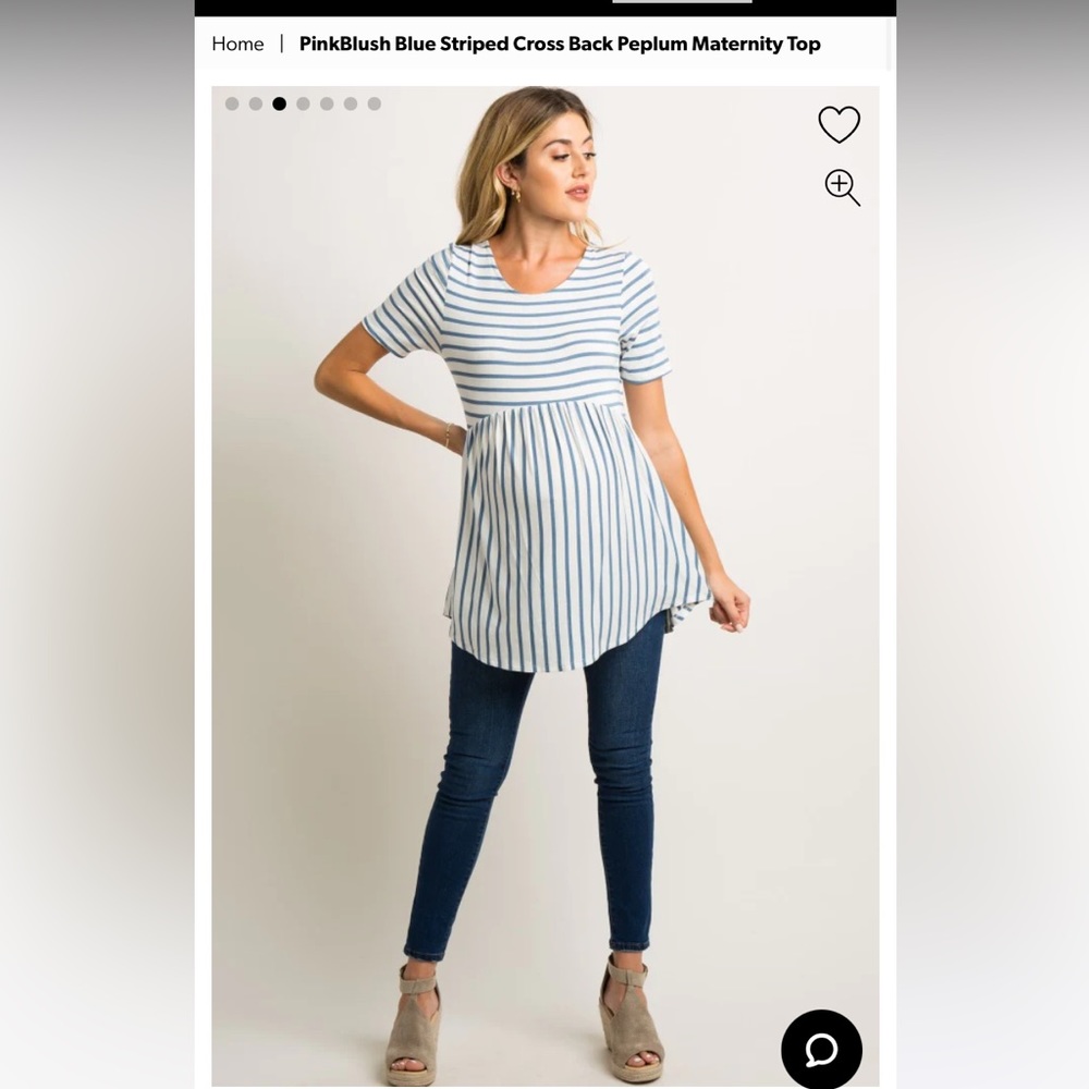 Pinkblush striped maternity top